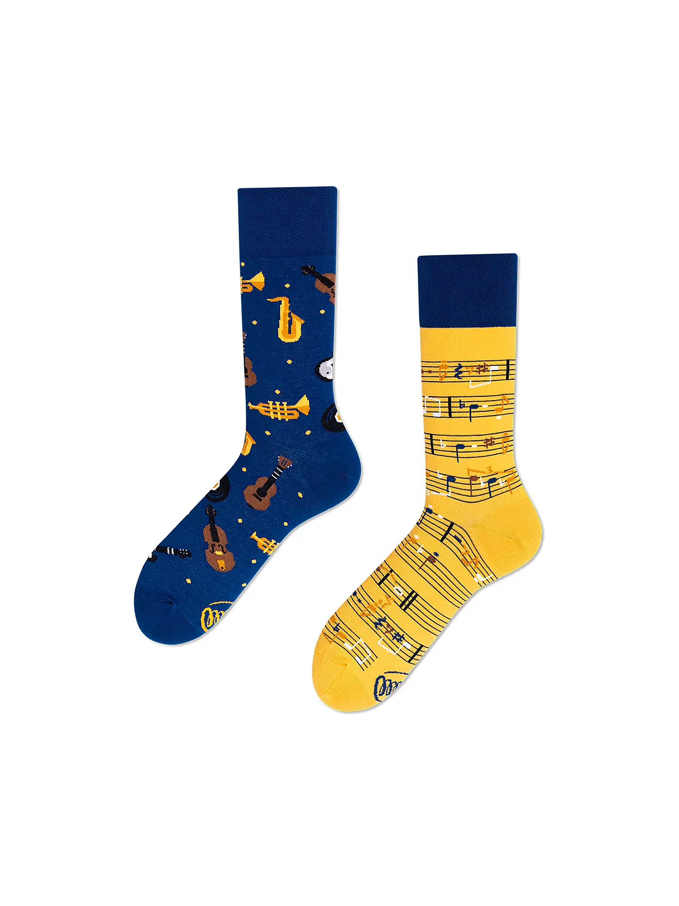 MANY MORNINGS | Damen Socken MUSIC NOTES gelb | 